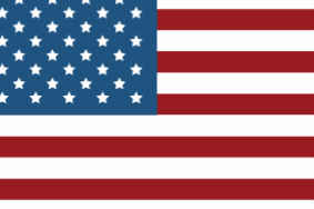 United States of America Flag Landscape Rectangle Laptop Sticker